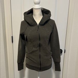 Women’s Lululemon Gray Scuba Zip Up Hoodie Size 6